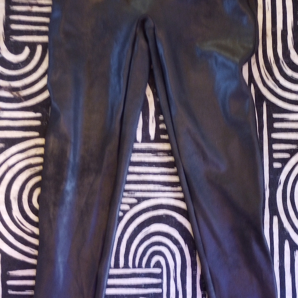 Spanx Black Faux Leather Pants